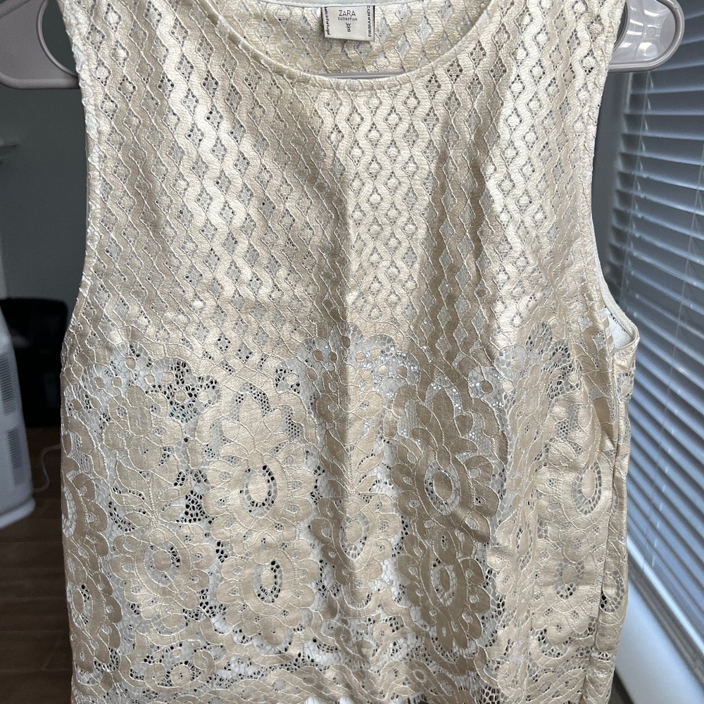 Zara WB collection sleeveless blouse- size M
